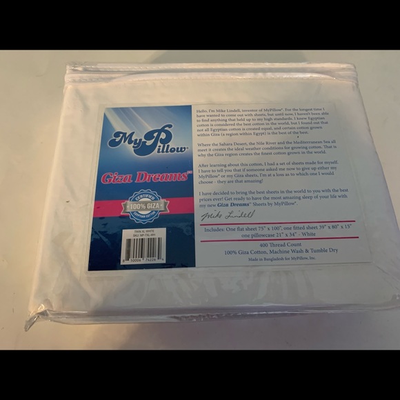 Bedding My Pillow Giza Dreams Twin Xl White Sheet Set 40 Thread Count
